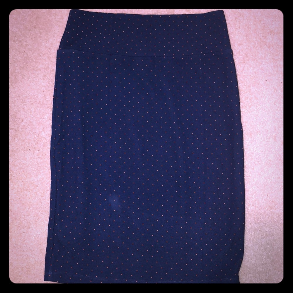 LuLaRoe Navy and Orange Cassie